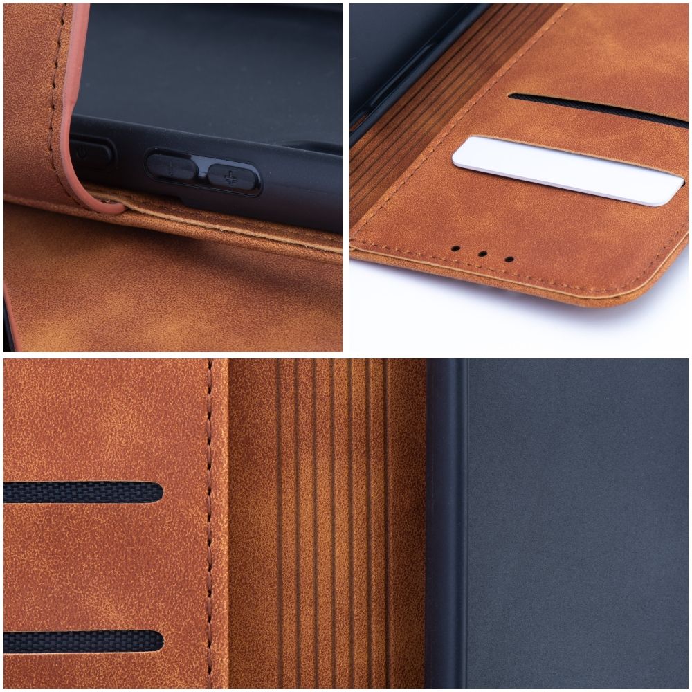 Otočné pouzdro pro Samsung A25 5G Tender Book, hnědé