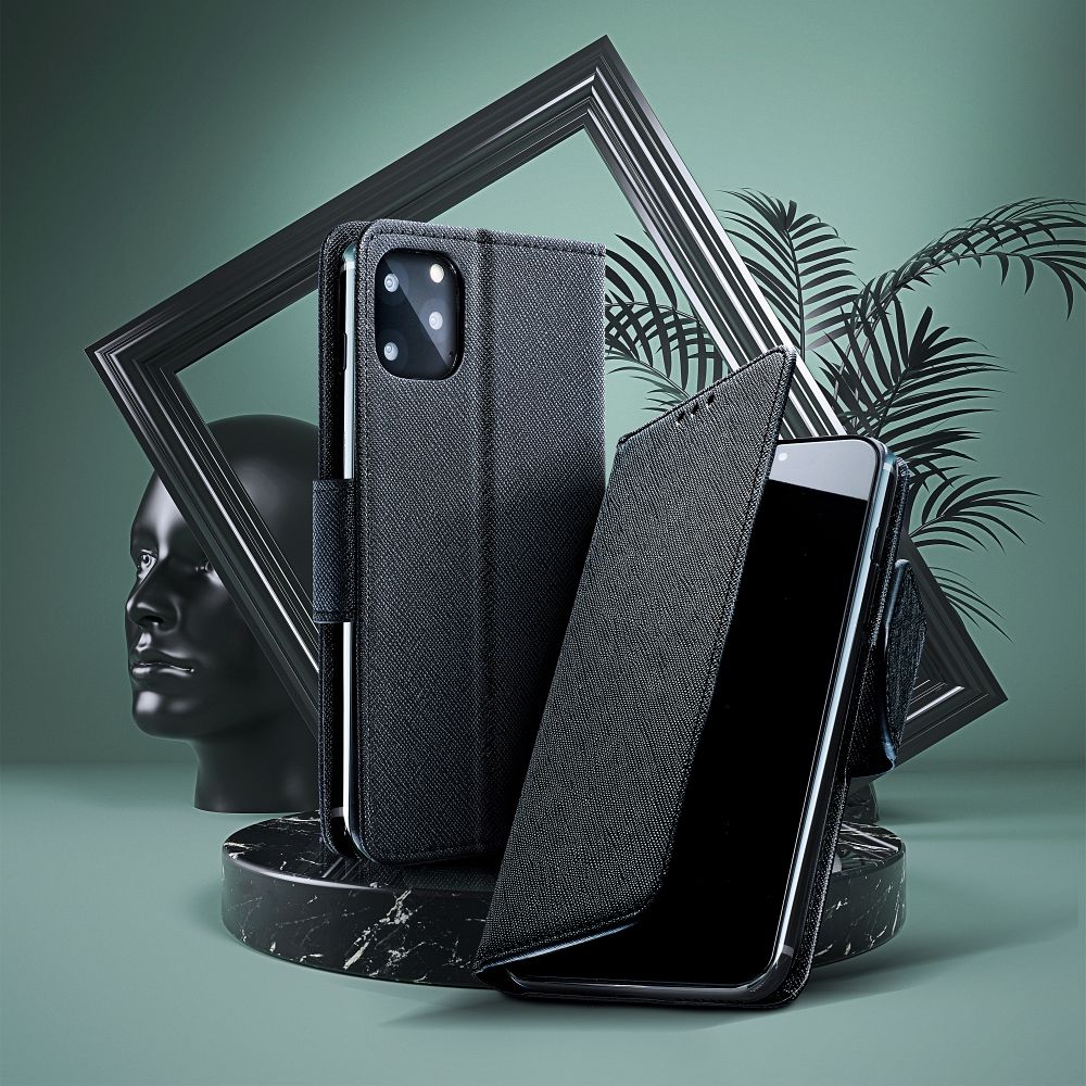 Otočné pouzdro pro Samsung A35 Fancy Book, černé