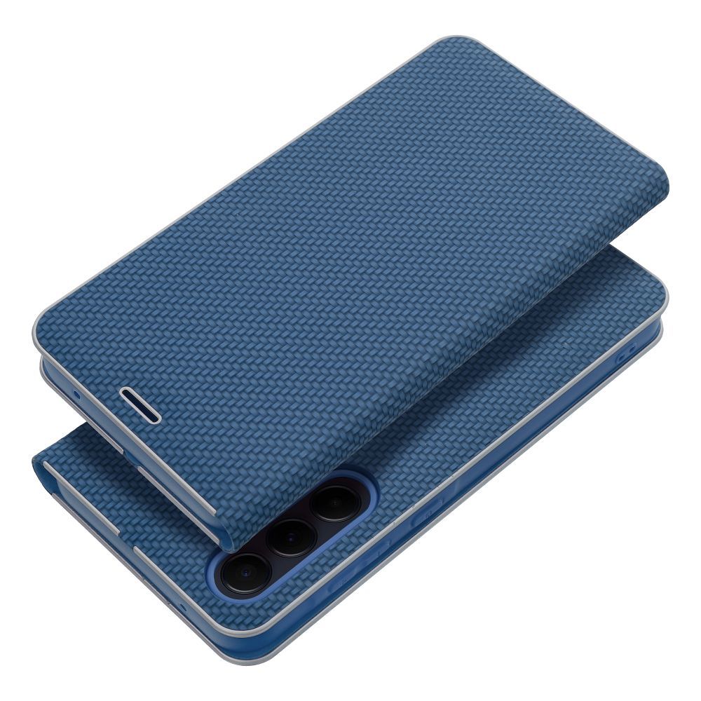 Otočné pouzdro pro Samsung A41 Luna Book Carbon blue