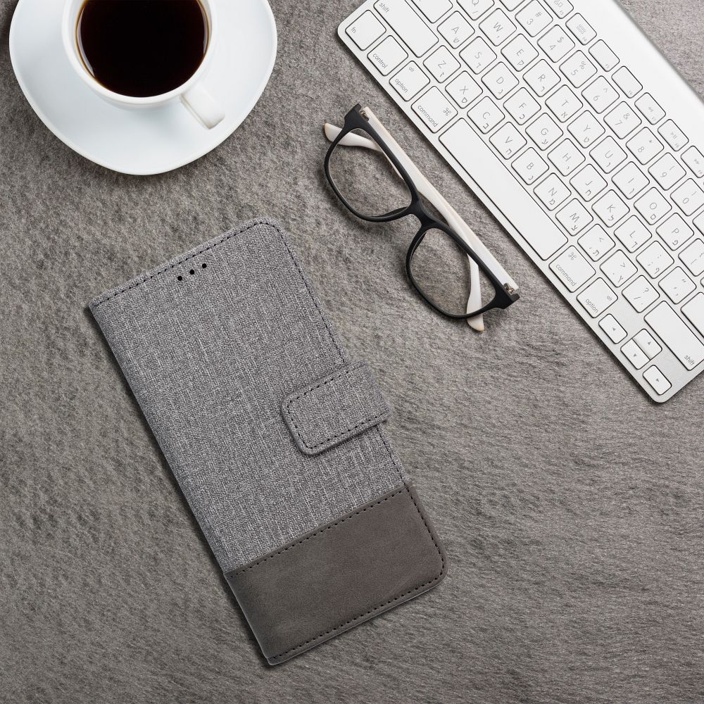 Otočné pouzdro pro Samsung A50 Gomma Book, šedé