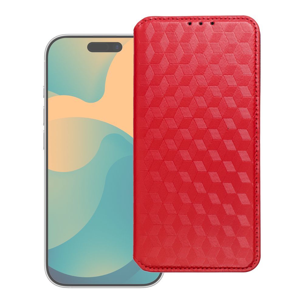 Otočné pouzdro pro Samsung A57 5G Cubic Book, červené