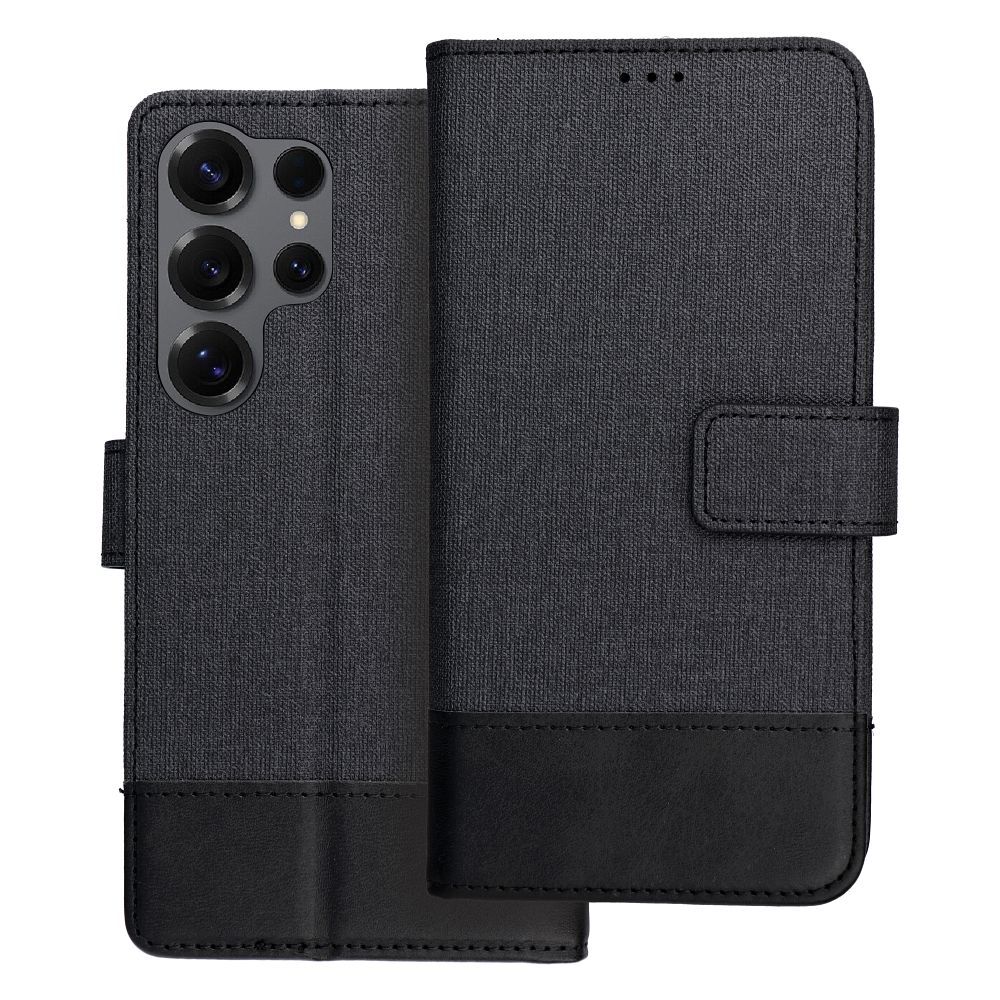 Otočné pouzdro pro Samsung S25 ULTRA Gomma Book, černé