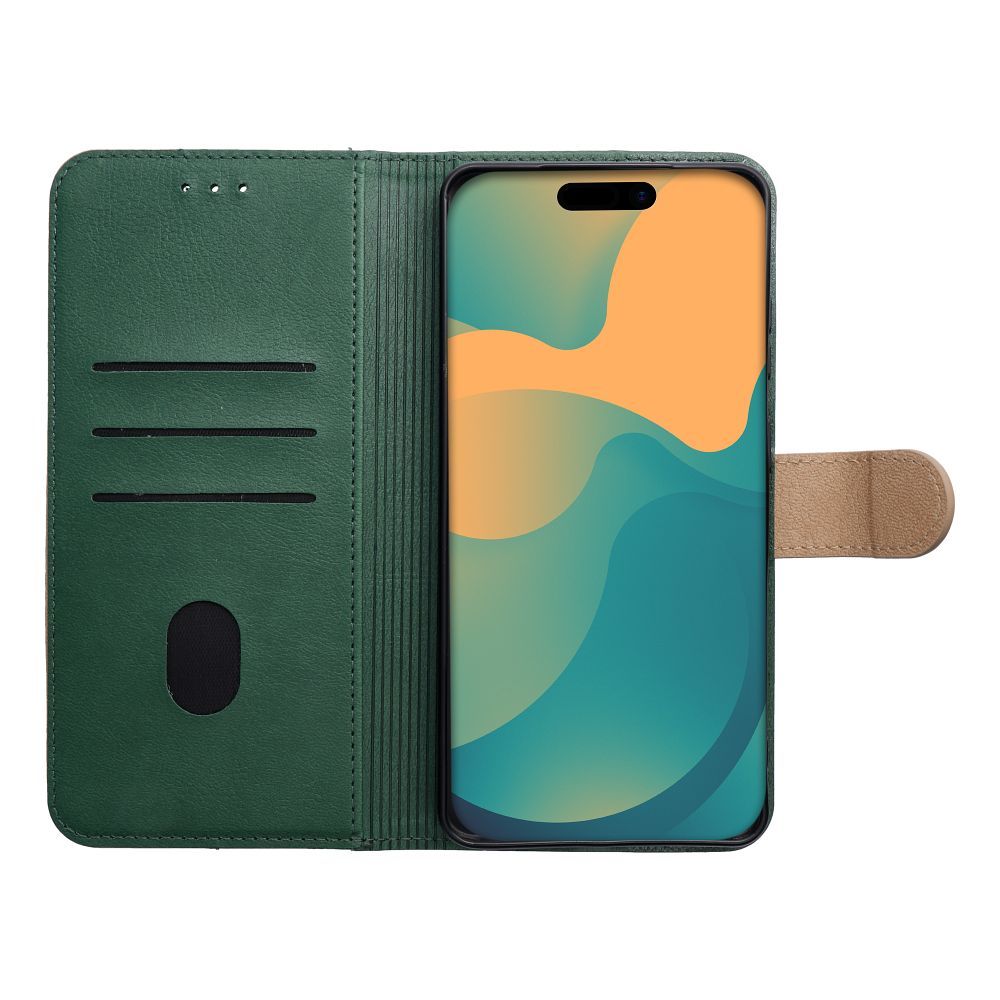 Otočné pouzdro pro Samsung S26 FE Split Book, zelené a zlaté