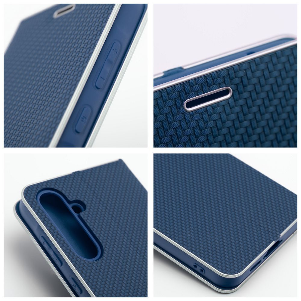 Otočné pouzdro pro Samsung Xcover 7 Luna Book Carbon blue