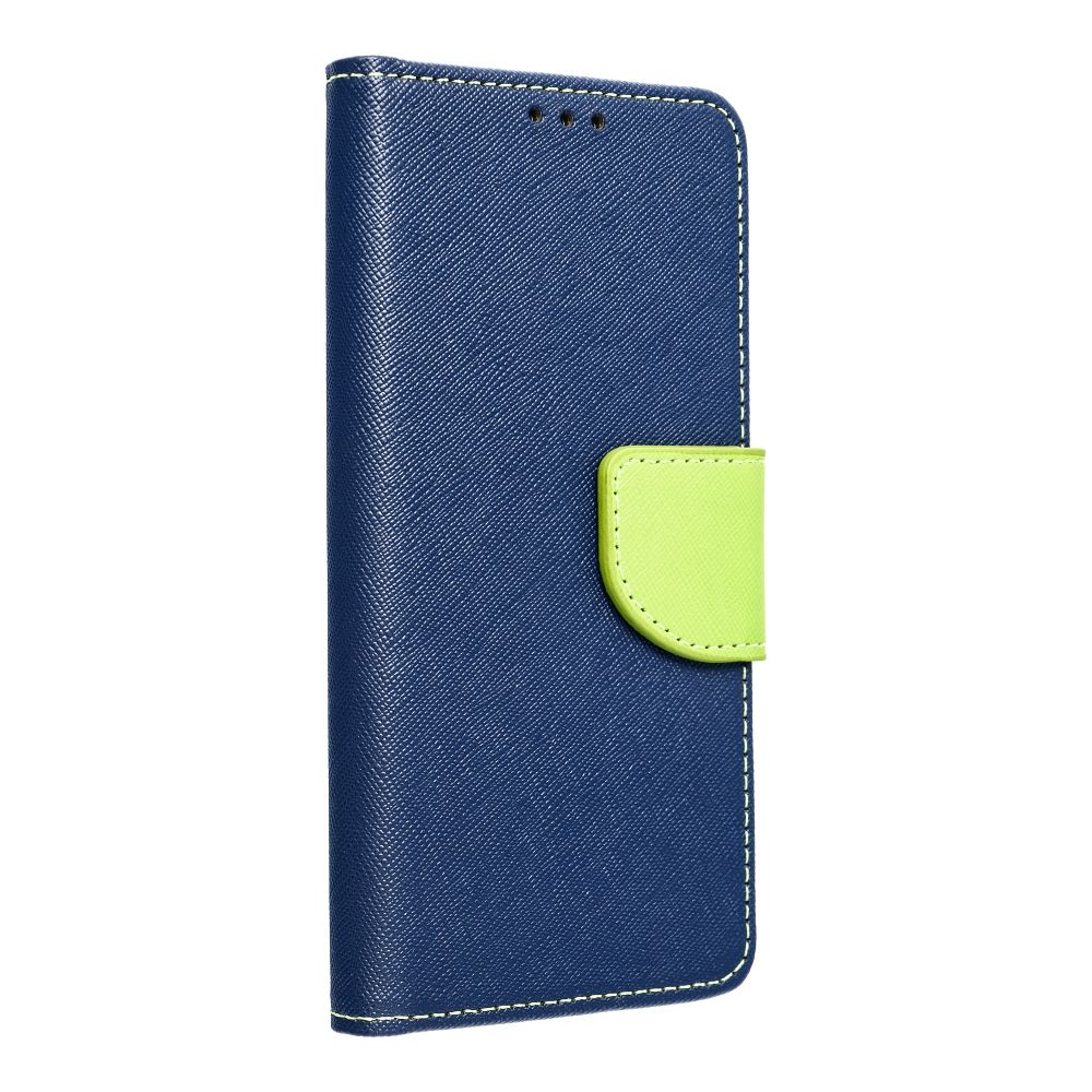 Otočné pouzdro pro Xiaomi Redmi NOTE 12 5G Fancy Book, tmavě modré / limetkové