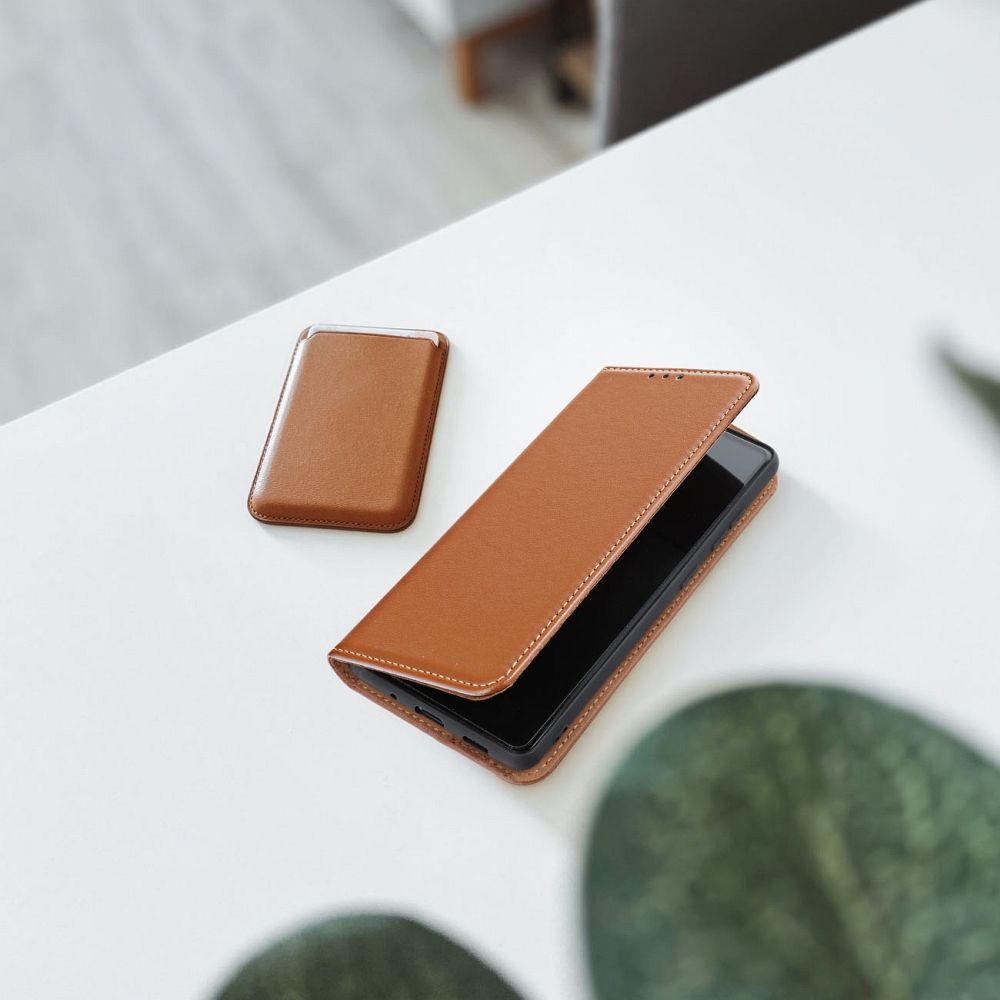 Otočné pouzdro pro Xiaomi Redmi NOTE 15 5G Smart Pro Book, kožené, hnědé