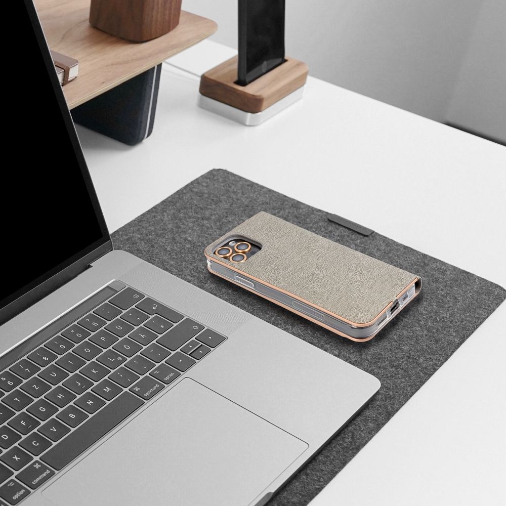 Otočné pouzdro pro Xiaomi Redmi NOTE 17 4G / 5G Luna Book, zlaté a stříbrné
