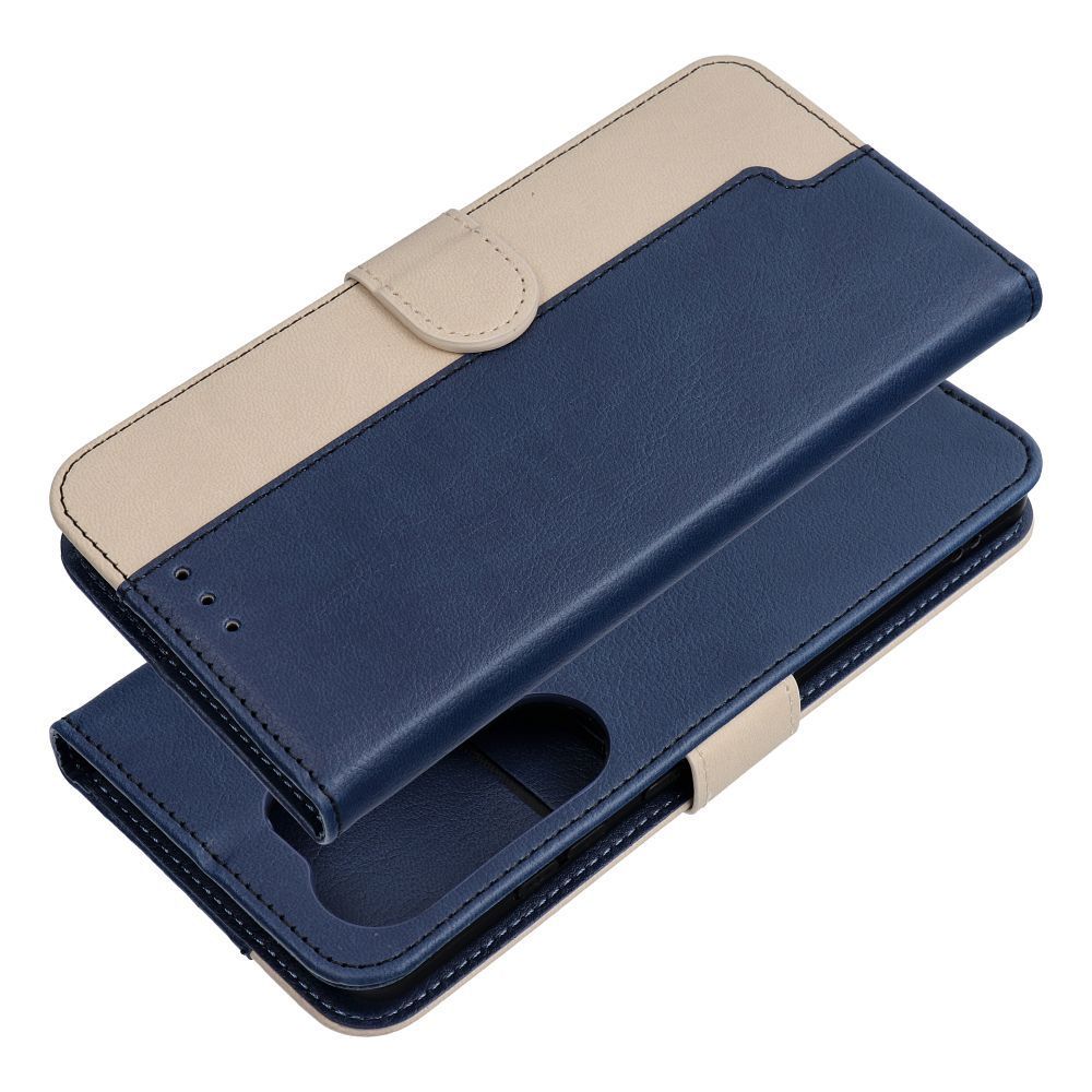 Otočné pouzdro pro Xiaomi Redmi NOTE 17 PRO 5G Split Book v tmavě modré a krémové barvě