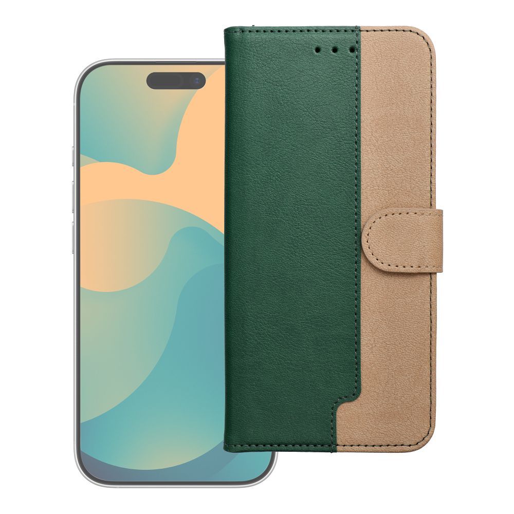 Otočné pouzdro pro Xiaomi Redmi NOTE 17 PRO 5G Split Book, zelené a zlaté