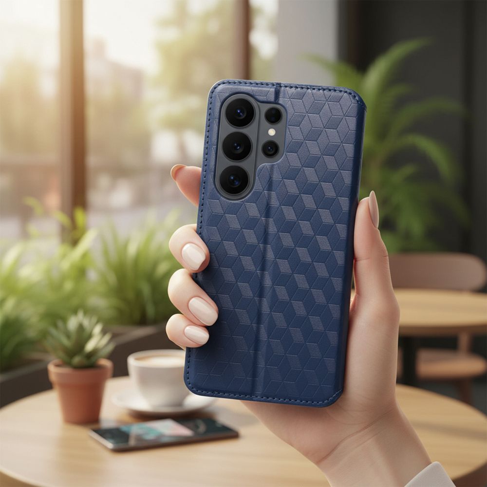 Otočné pouzdro pro Xiaomi Redmi NOTE 17 PRO MAX 5G Cubic Book, modré
