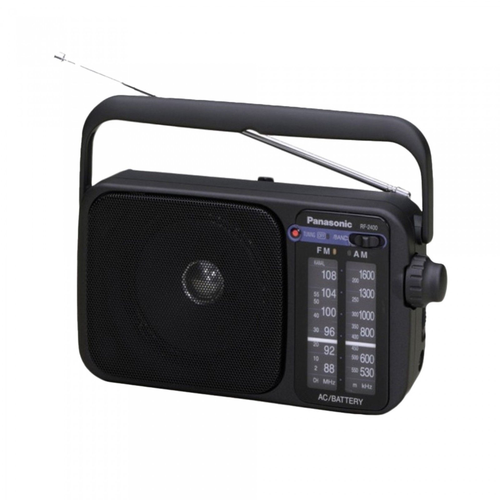 PANASONIC RF-2400DEG-K AM/FM rádio napájené ze sítě nebo z baterií, reproduktor