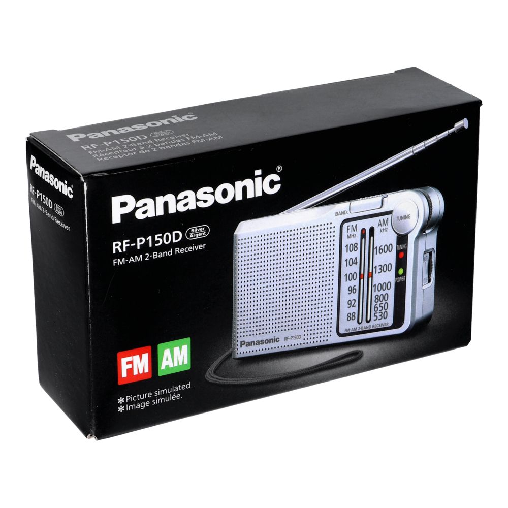PANASONIC RF-P150DEG-S Stříbrné kapesní rádio, TV-AFC stříbrné