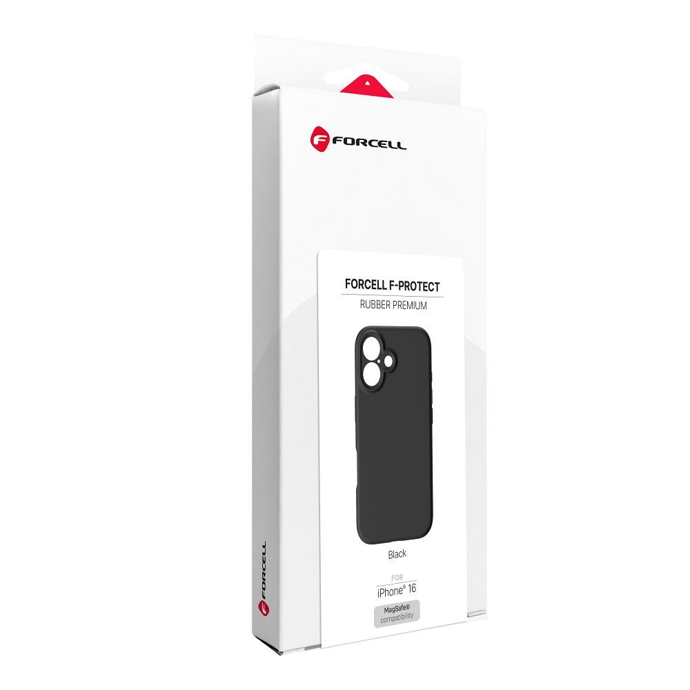 Pouzdro pro iPhone 16 Forcell F-Protect Rubber Premium kompatibilní s MagSafe, černé
