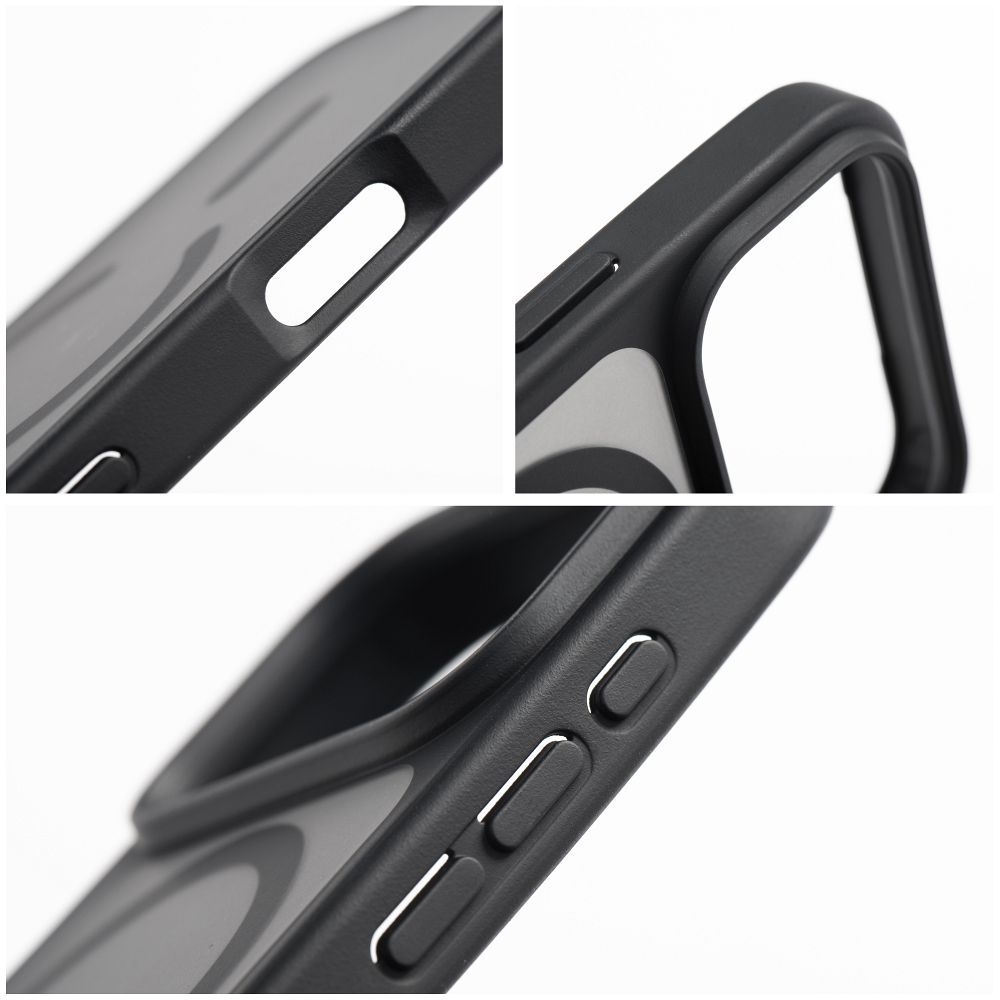 Pouzdro pro iPhone 16 Pro Max Forcell F-Protect Smoke Hybrid Premium Lite kompatibilní s MagSafe, černé