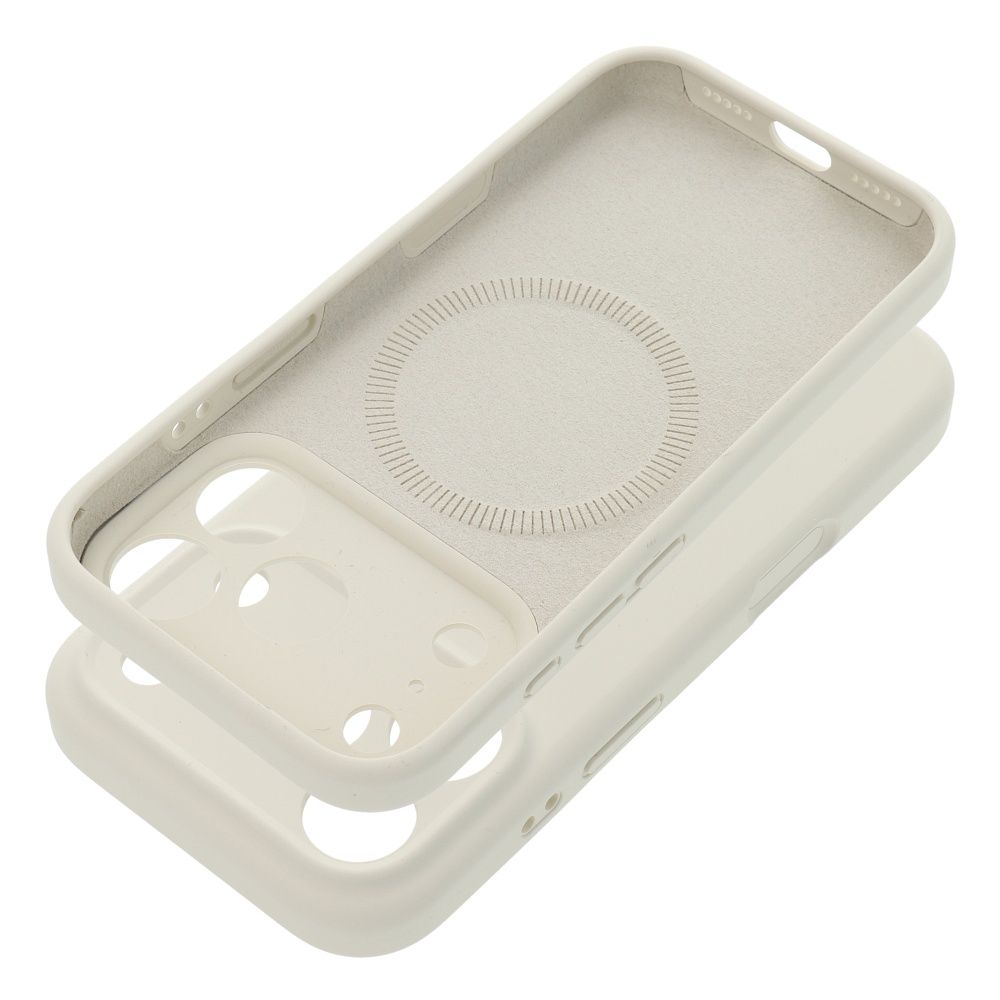 Pouzdro pro iPhone 17 Forcell F-Protect Rubber Premium kompatibilní s MagSafe, barva antická bílá