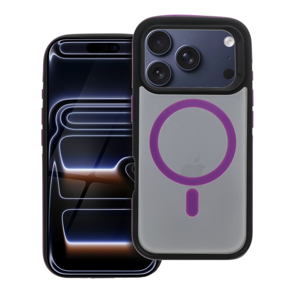 Pouzdro pro iPhone 17 Pro / 18 Pro (nízký okraj fotoaparátu) Neo kompatibilní s MagSafe, fialové