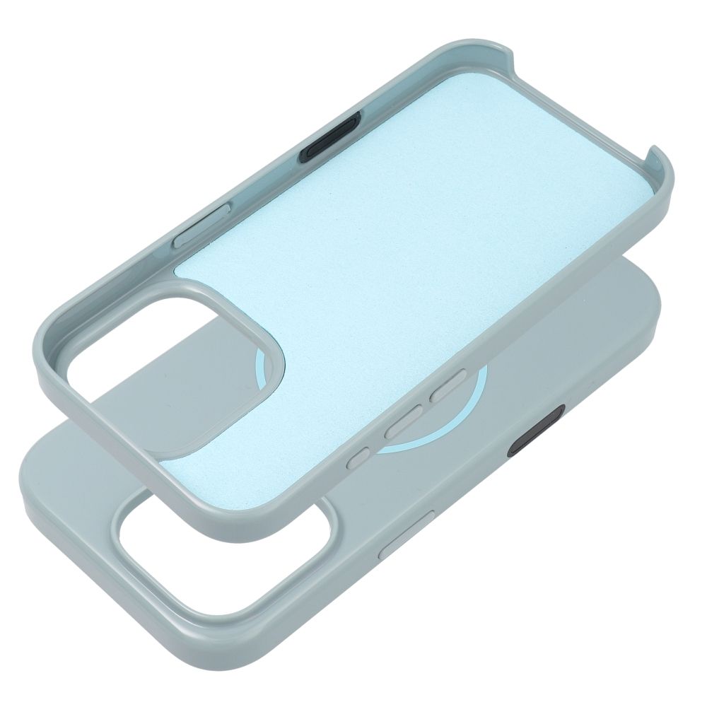 Pouzdro pro iPhone 17 Pro Max / 18 Pro Max (nízký okraj pro fotoaparát) – lesklé pouzdro Mag Cover kompatibilní s MagSafe, barva mint
