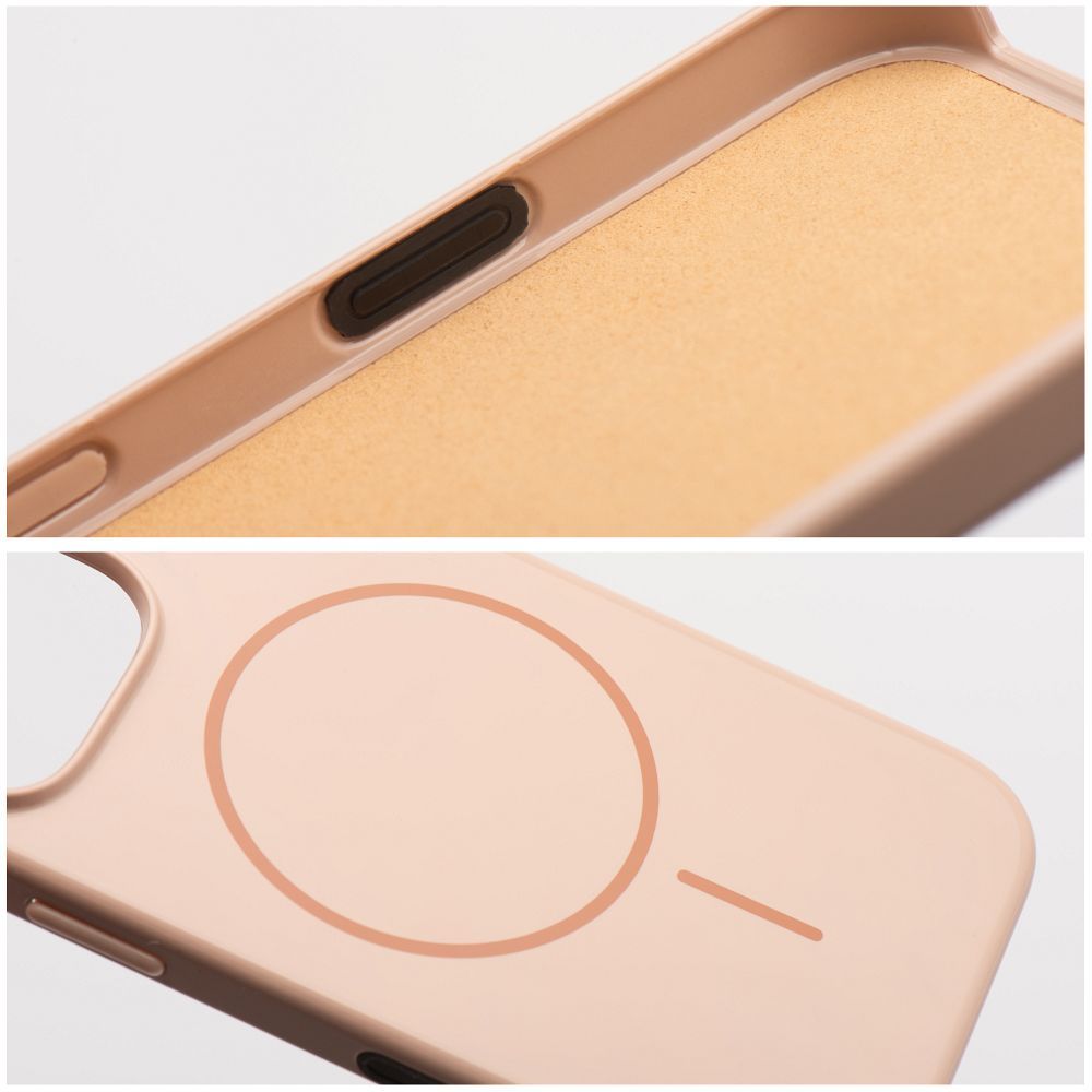 Pouzdro pro iPhone 17 Pro Max / 18 Pro Max (nízký okraj pro fotoaparát) – lesklé pouzdro Mag Cover kompatibilní s MagSafe, barva desert gold