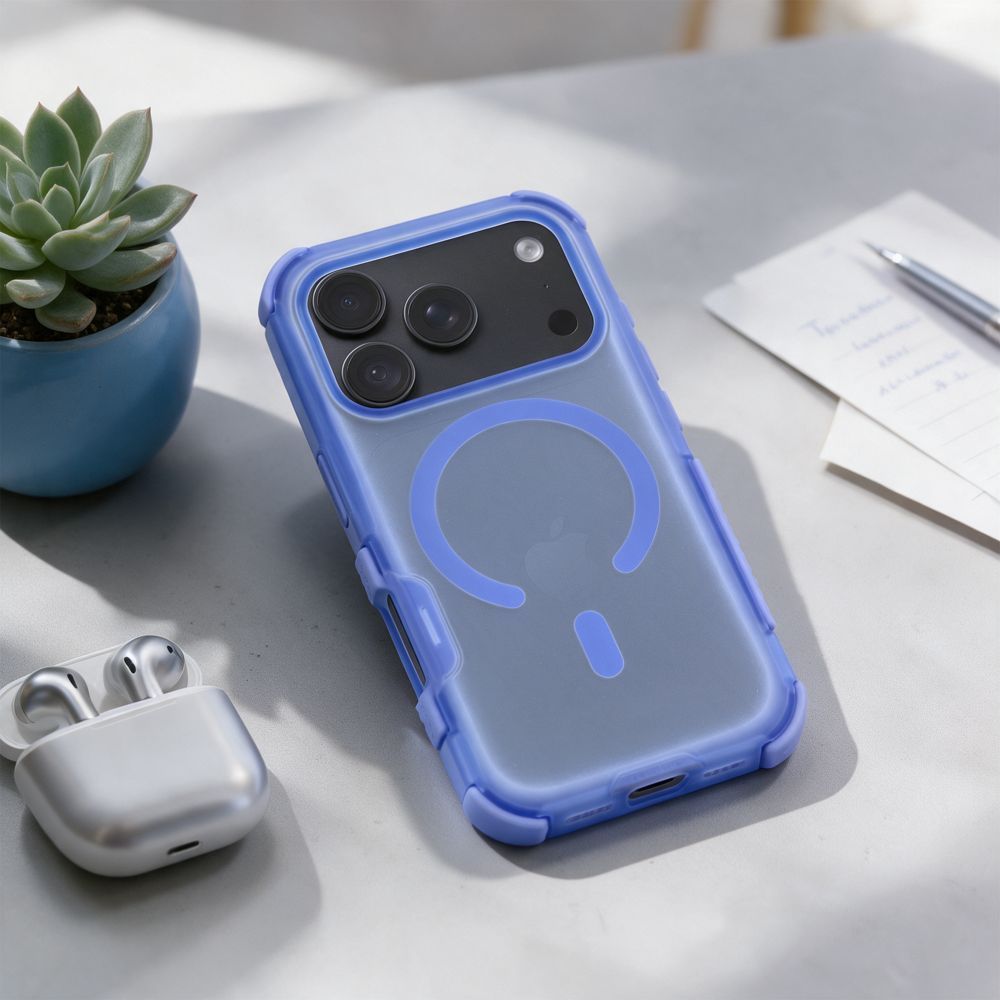 Pouzdro pro iPhone 18 Pro / 17 Pro Forcell F-Protect BumperX Premium kompatibilní s MagSafe, světle modré