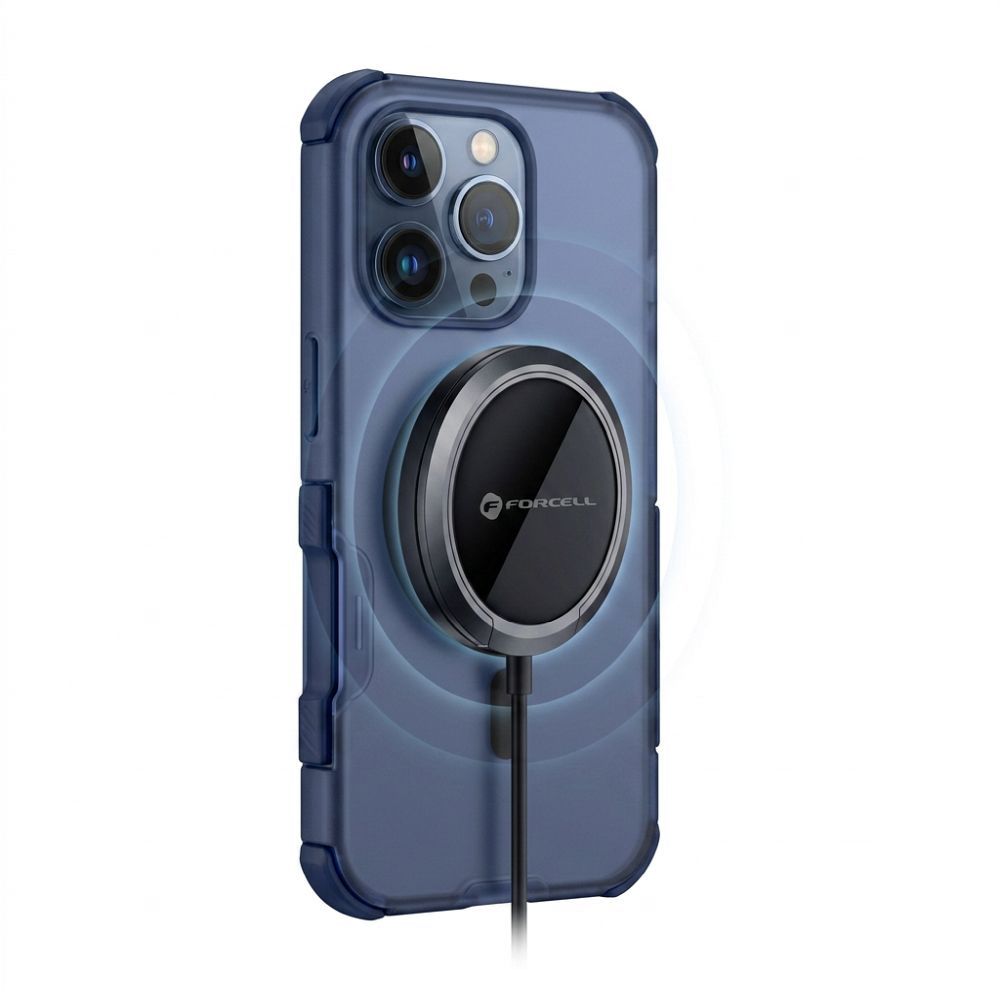 Pouzdro pro iPhone 18 Pro / 17 Pro Forcell F-Protect BumperX Premium kompatibilní s MagSafe, tmavě modré
