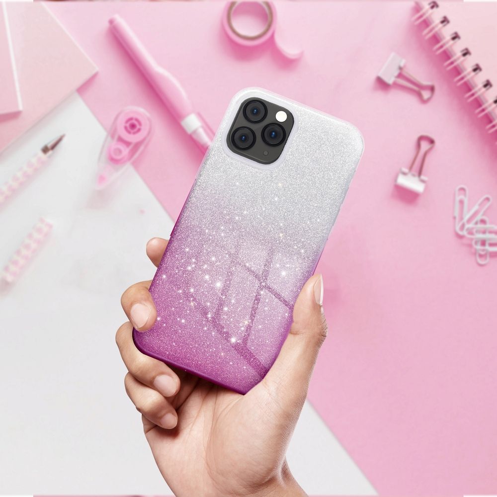 Pouzdro pro Samsung A17 / A18, lesklé, průhledné, růžové