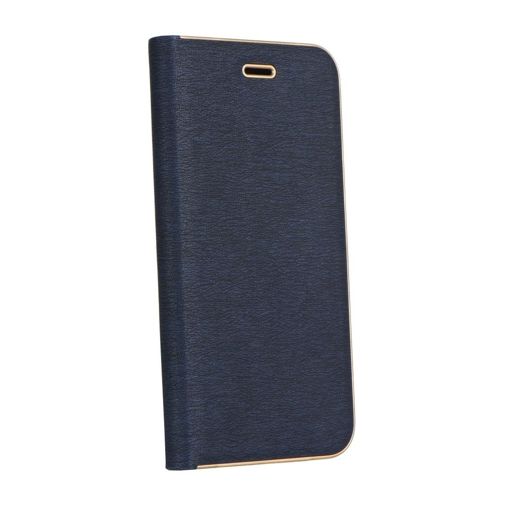 Pouzdro typu „flip“ pro iPhone 7 / 8 / SE 2020 / SE 2022 Luna Book, zlatá, tmavě modrá