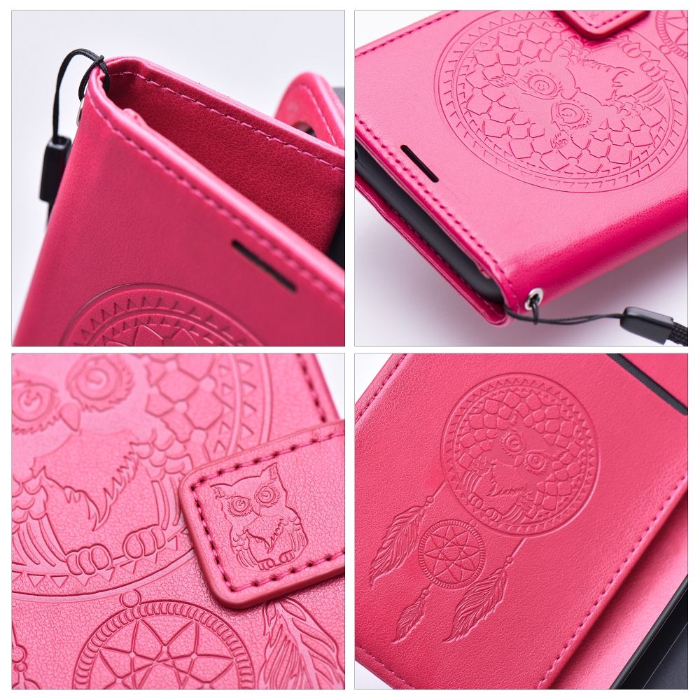 Pouzdro typu flip pro Xiaomi Redmi 13C / Poco C65 Mezzo Book „dreamcatcher“ v barvě magenta