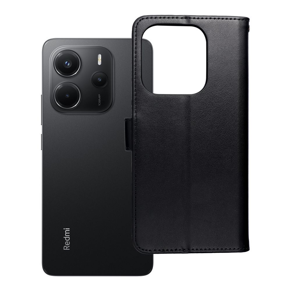 Pouzdro typu flip pro Xiaomi Redmi NOTE 14 4G (GLOBAL – 164,84 mm × 78,15 mm × 8,16 mm) Mezzo Book, medvídek, černé