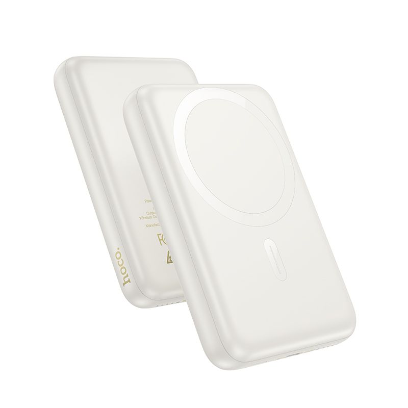 Powerbanka kompatibilní s MagSafe Hoco 10 000 mAh QC PD 2 A 20 W J141 mléčně bílá