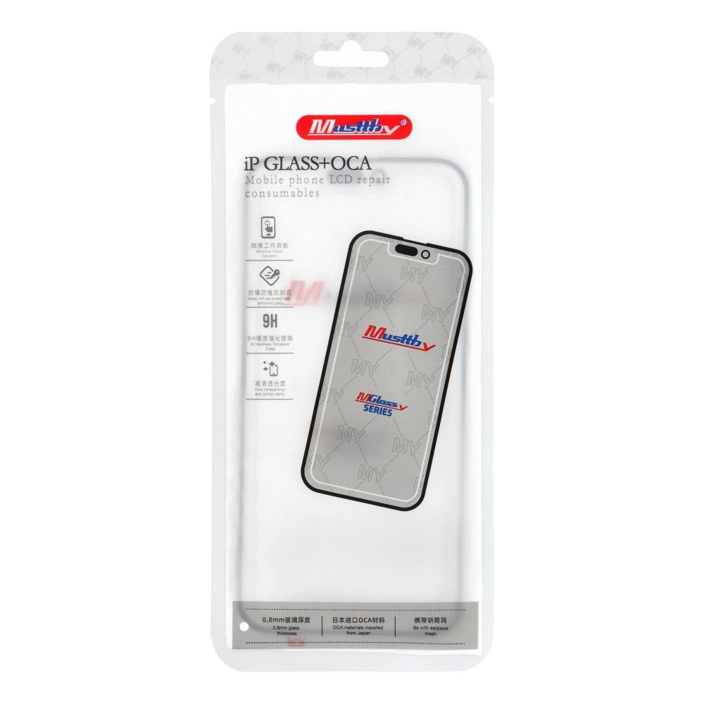 Přední sklo MUSTTBY + OCA pro iPhone 15