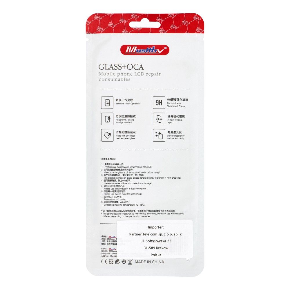 Přední sklo MUSTTBY + OCA pro Samsung A51