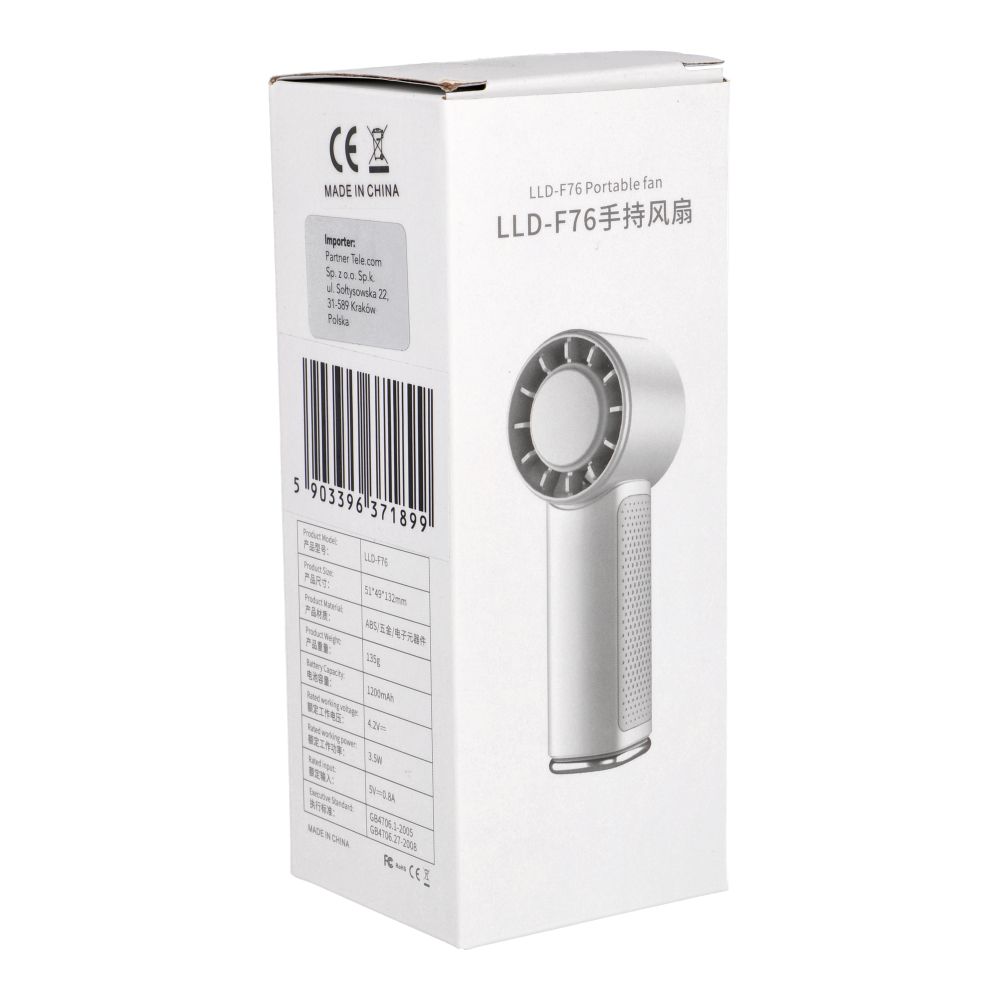 Přenosný ventilátor LLD-F76S, zelený