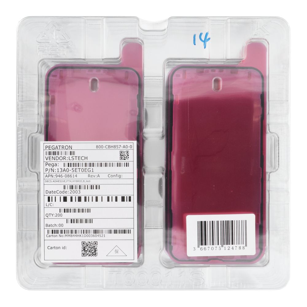 Samolepicí fólie ServicePack pro iPhone 14 (balení po 200 kusech)