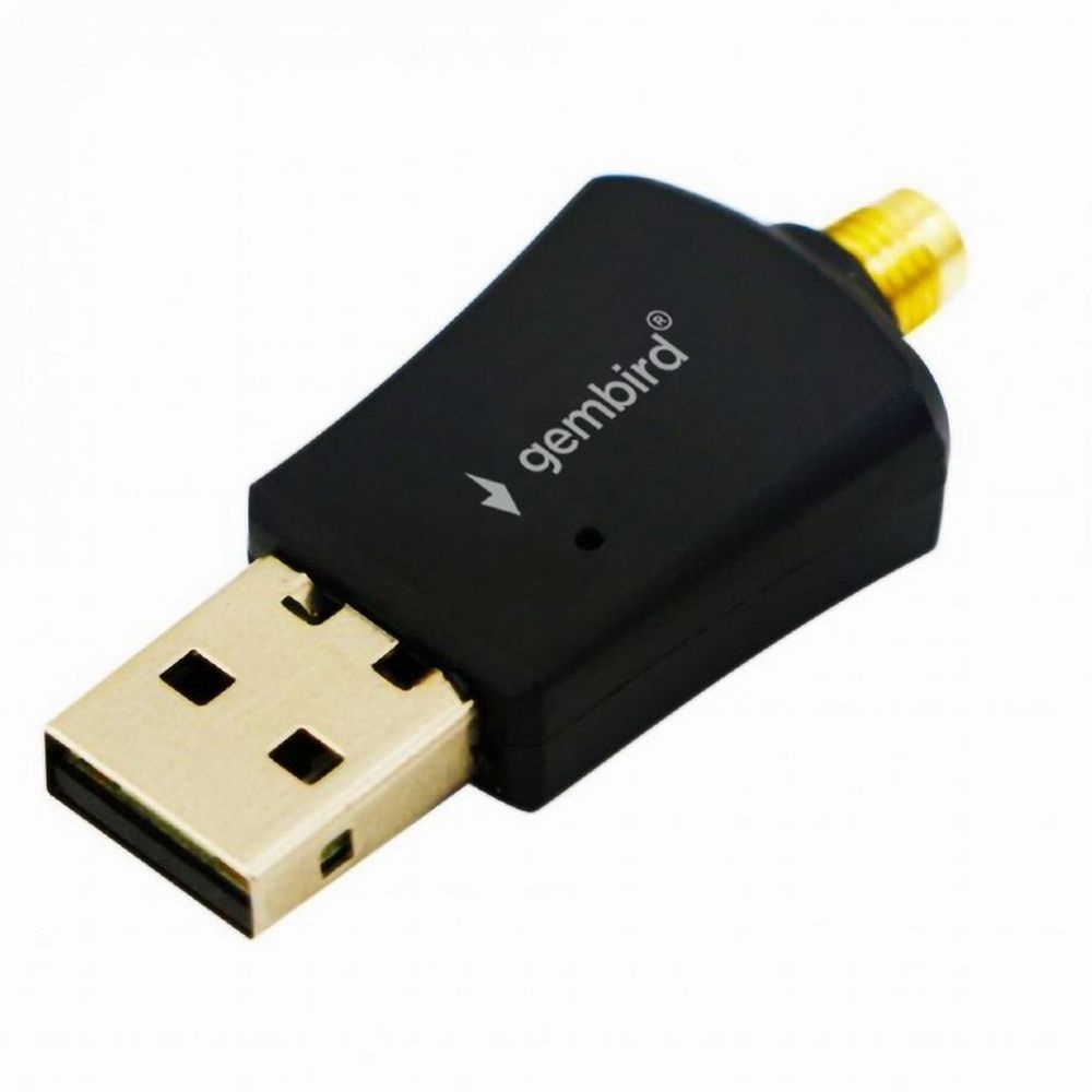 Síťová karta GEMBIRD USB A s odnímatelnou anténou WiFi WNP-UA300P-02, černá