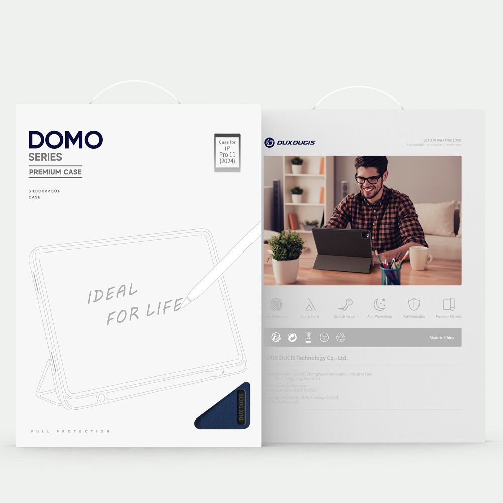 Skládací pouzdro DUX DUCIS DOMO s přihrádkou na tužky pro iPad Pro 11 (2024), černé