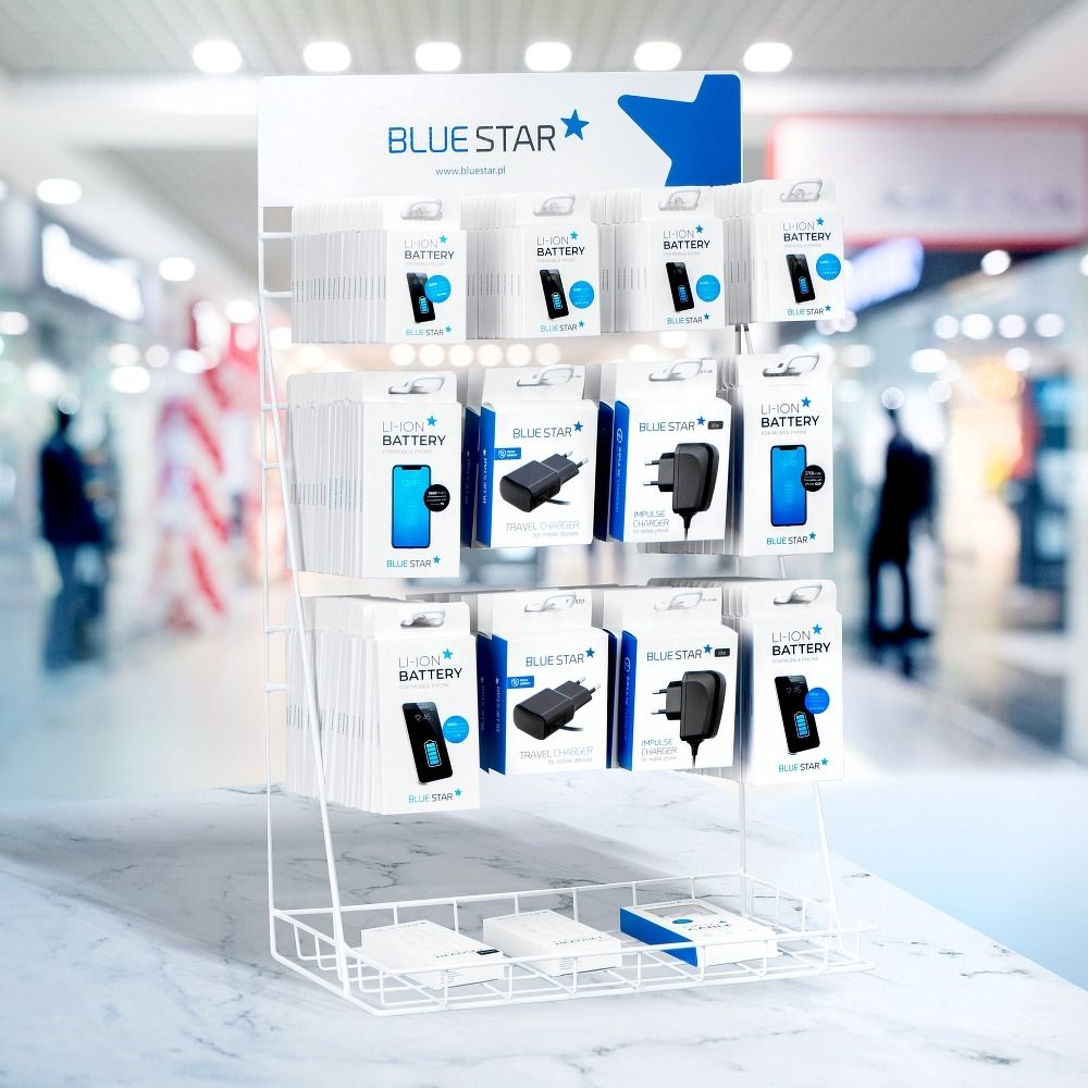 Stánek Blue Star s příslušenstvím pro mobilní telefony