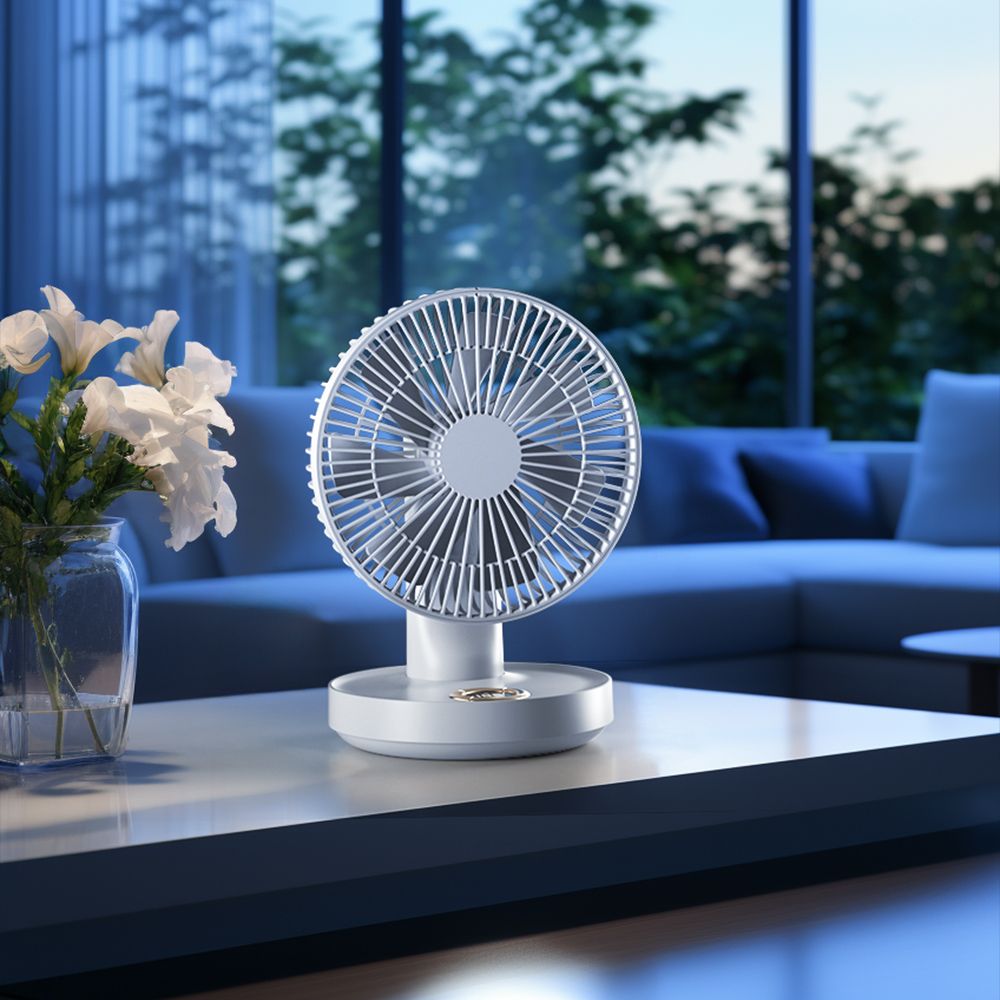Stolní ventilátor LLD-F77, bílý