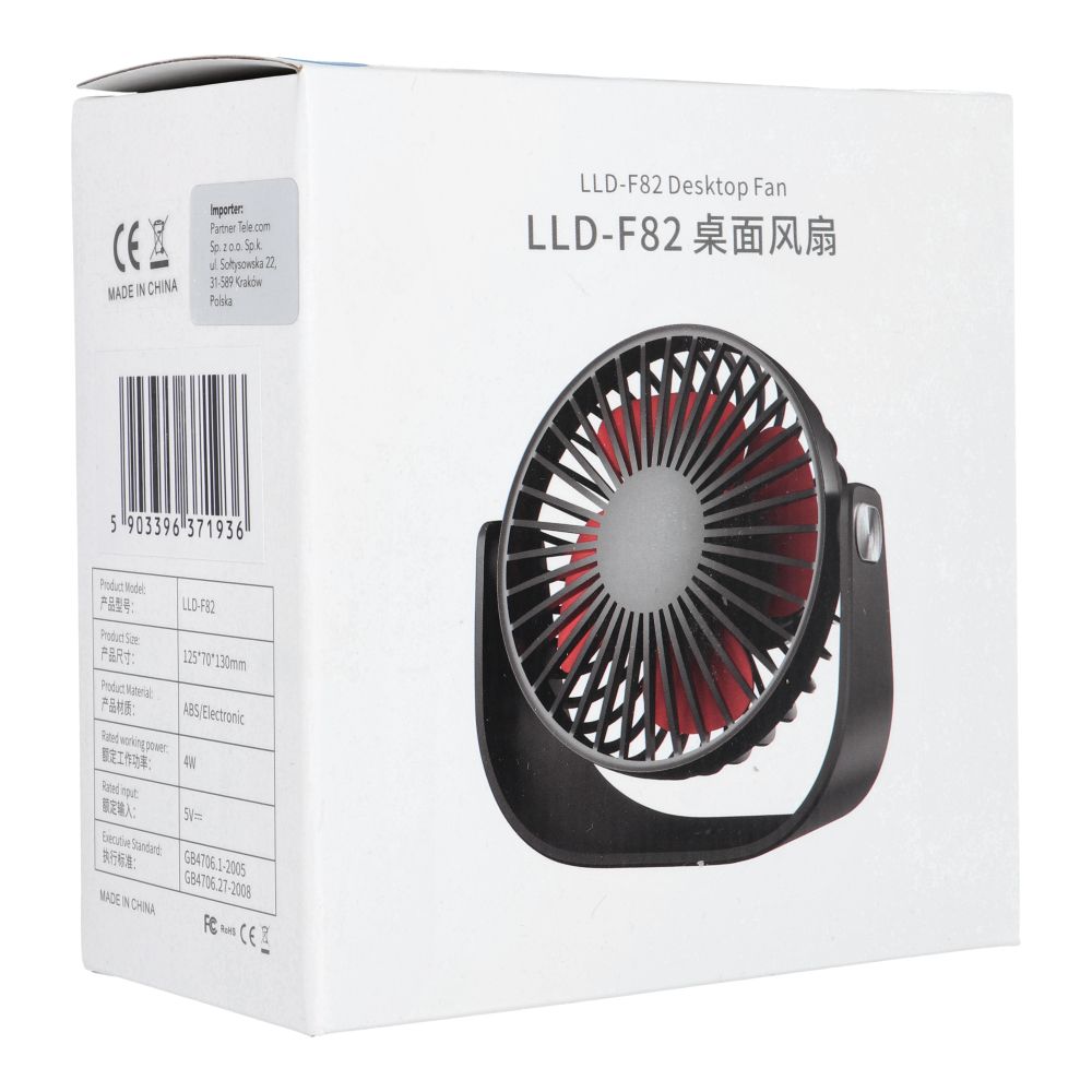 Stolní ventilátor LLD-F82, modrý