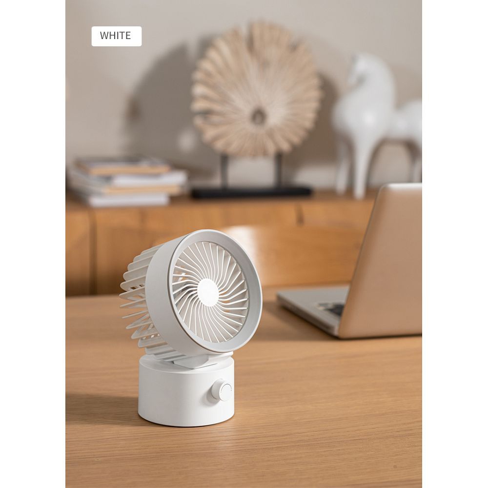 Stolní ventilátor napájený přes USB, model LLD-F87U, bílý