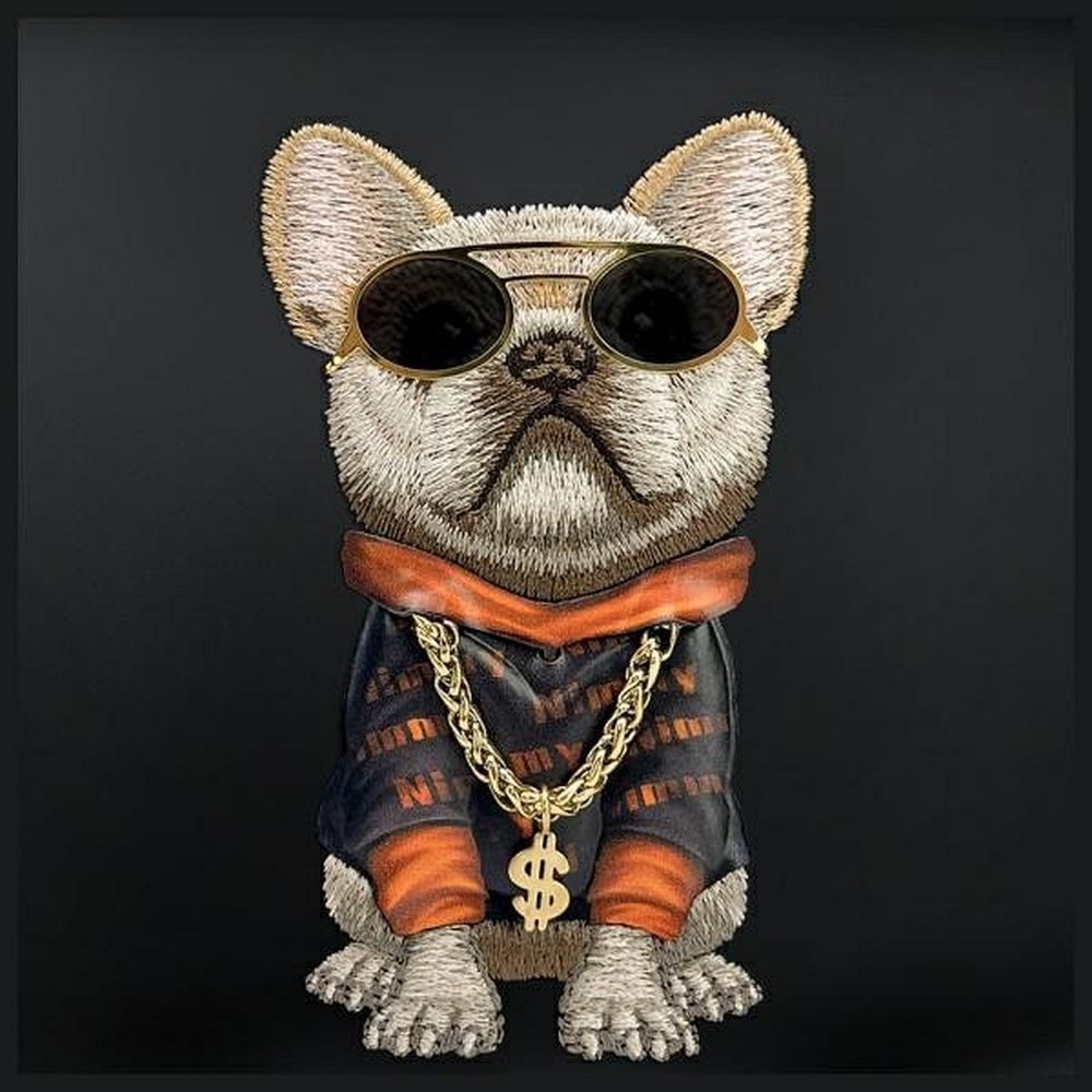 Taška přes rameno Nimmy Glasses Cool Dog, černá