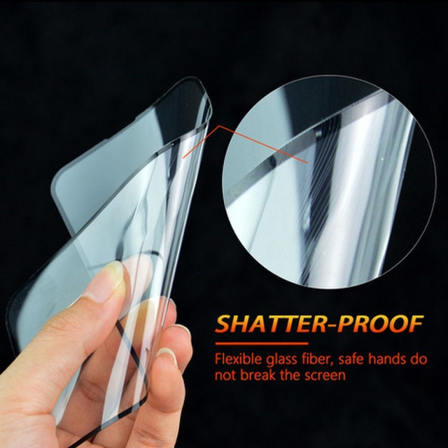 5D hybridní sklo s celoplošným lepidlem pro iPhone 12/12 PRO, Bestsuit, pružné, černé
