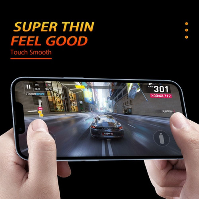 5D hybridní sklo s celoplošným lepidlem pro iPhone 13/13 PRO/14/16e / 17e (SE 4 2025) Bestsuit Flexible, černé