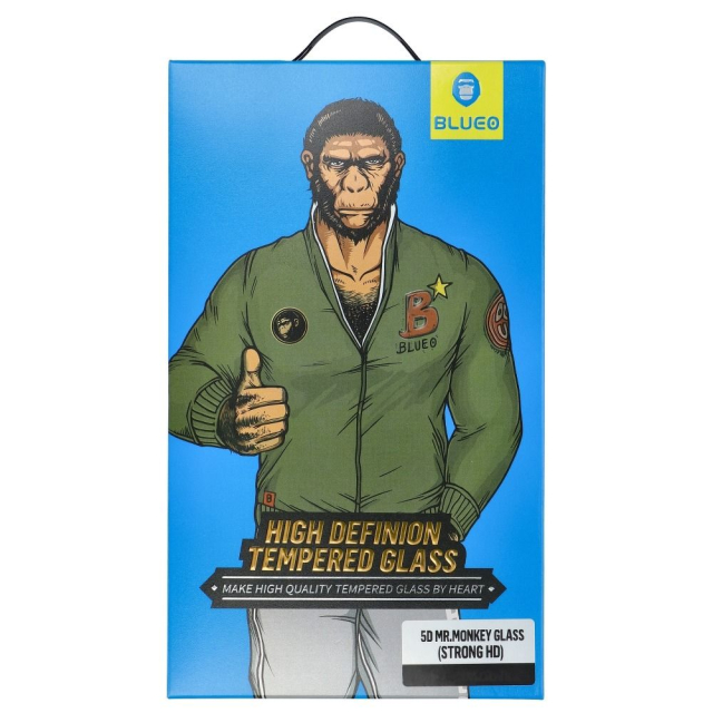 5D Mr. Monkey Glass – Apple iPhone XS Max, černá (antistatická, vysoká rozlišovací schopnost)