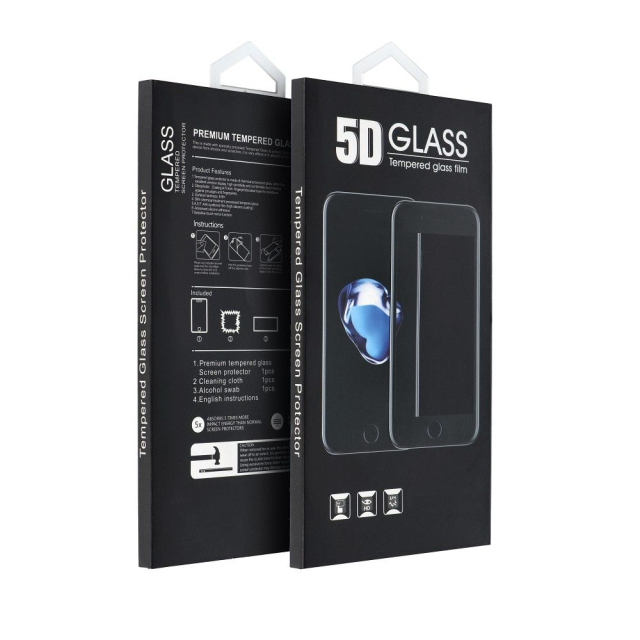 5D tvrzené sklo s celoplošným lepidlem – pro Huawei P30 Lite, černé