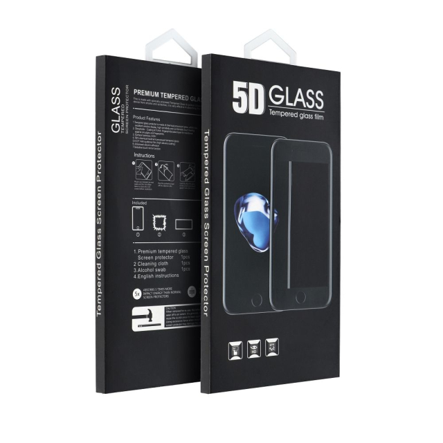 5D tvrzené sklo s celoplošným lepidlem – pro iPhone 16 Pro Max, černé