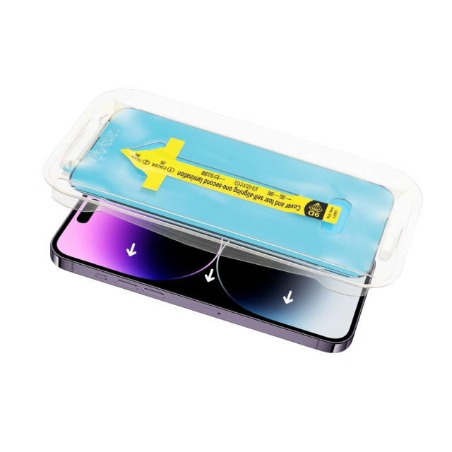 5D tvrzené sklo s celoplošným lepidlem pro iPhone XR / 11 s aplikátorem, černé