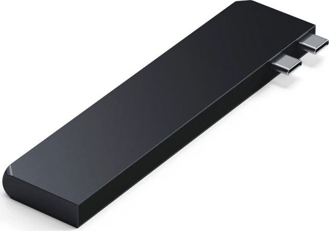 Adaptér HUB 7 v 1, 2 x USB-C, Satechi Pro HUB Slim ST-HUCPHSD pro MacBook v barvě Midnight