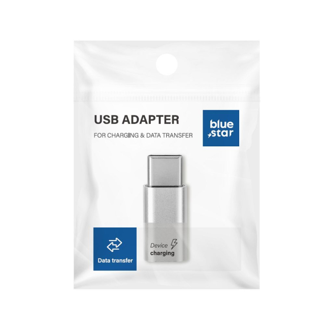 Adaptér Micro USB na Type-C Blue Star – bílý