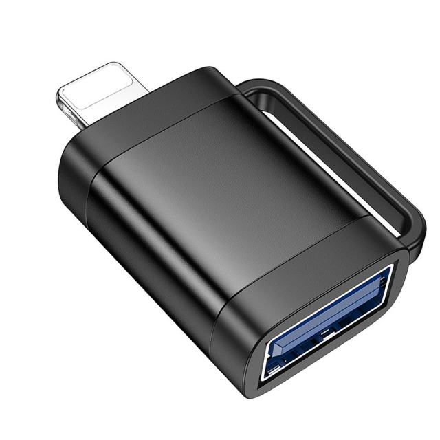 Adaptér OTG Lightning na USB-A Hoco UA31A, černý