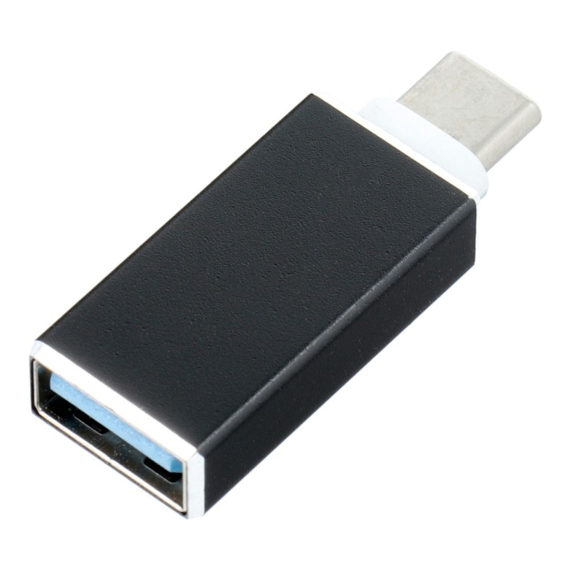Adaptér OTG USB A 3.0 (samice) na Type C (samec), černý